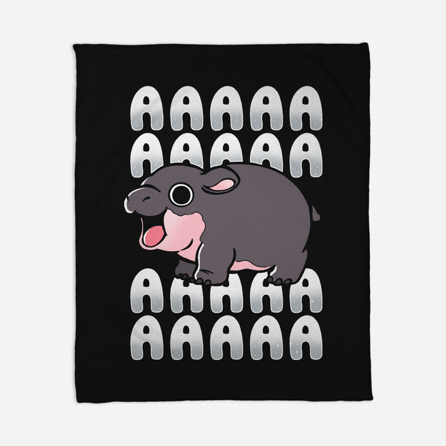 Screaming Hippo-None-Fleece-Blanket-Vallina84