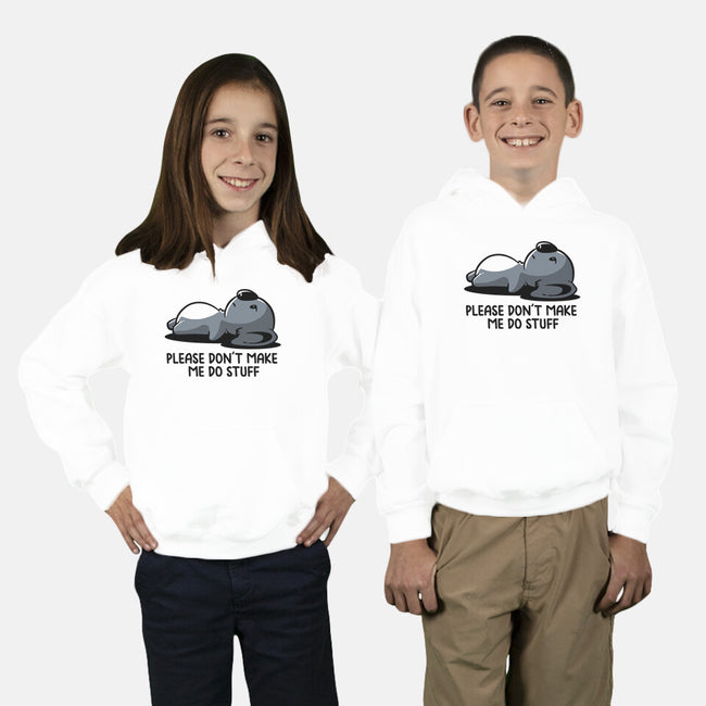 Please Don't Make Me Do Stuff-Youth-Pullover-Sweatshirt-koalastudio