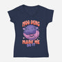 Moo Deng Made Me Do It-Womens-V-Neck-Tee-sachpica