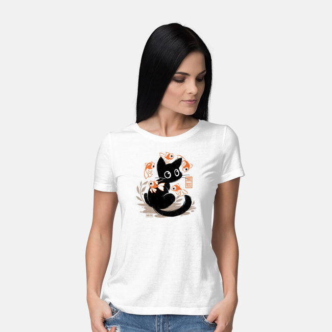 Japanese Style Cat-Womens-Basic-Tee-worlddominationforcats