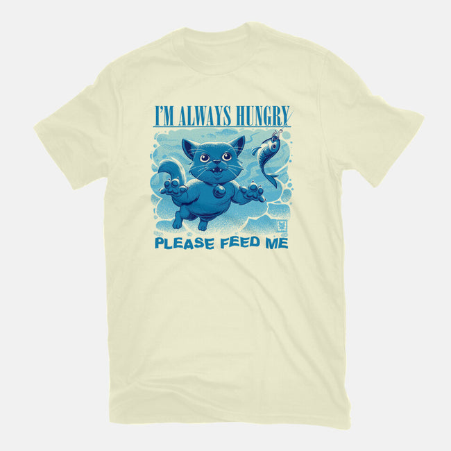 I Am Always Hungry-Mens-Basic-Tee-worlddominationforcats