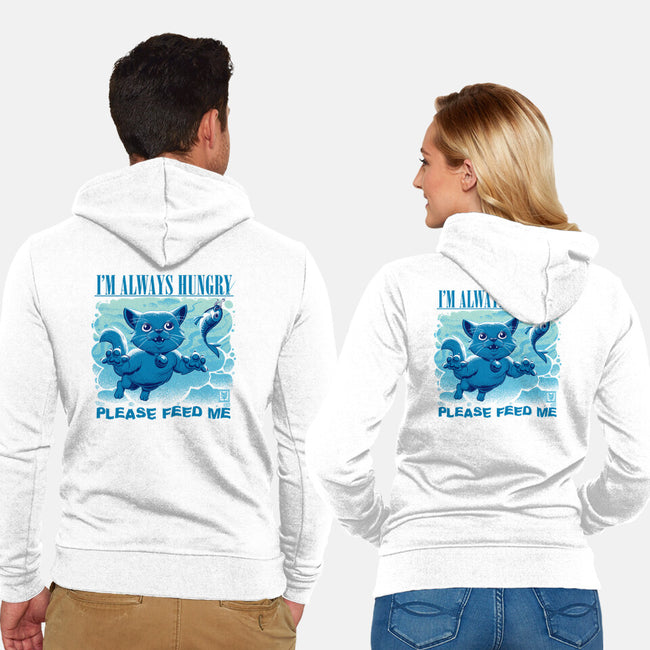 I Am Always Hungry-Unisex-Zip-Up-Sweatshirt-worlddominationforcats