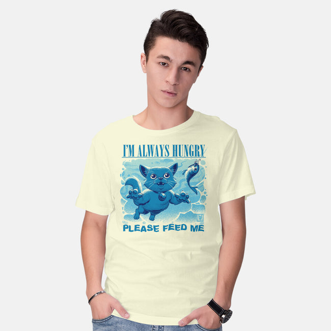 I Am Always Hungry-Mens-Basic-Tee-worlddominationforcats