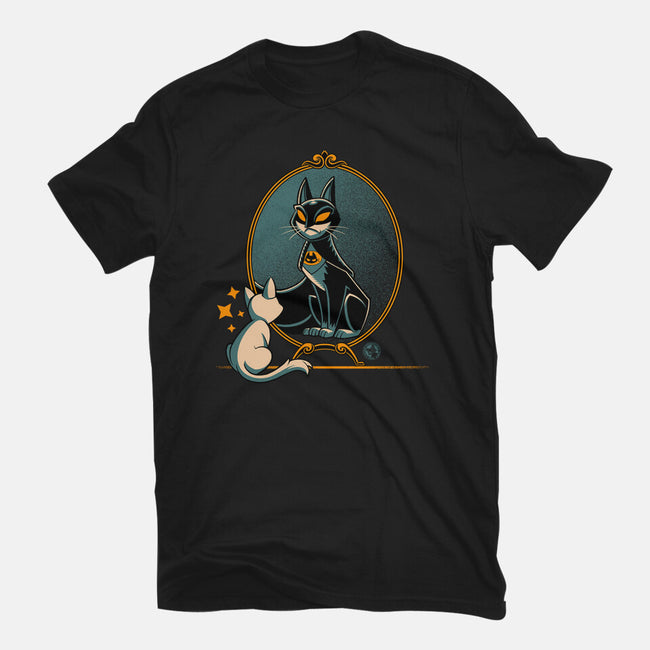 Black Cat Black Bat-Mens-Premium-Tee-worlddominationforcats