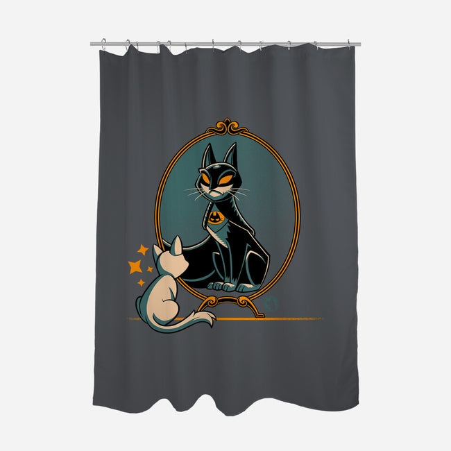 Black Cat Black Bat-None-Polyester-Shower Curtain-worlddominationforcats