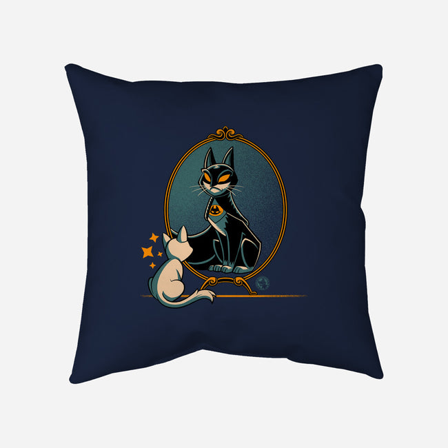 Black Cat Black Bat-None-Removable Cover w Insert-Throw Pillow-worlddominationforcats