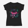 Catnip High Cat-Womens-V-Neck-Tee-worlddominationforcats