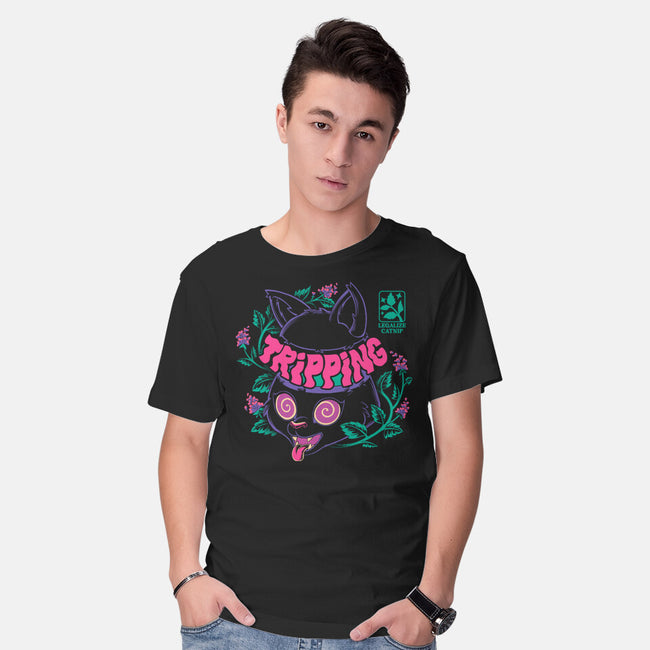 Catnip High Cat-Mens-Basic-Tee-worlddominationforcats