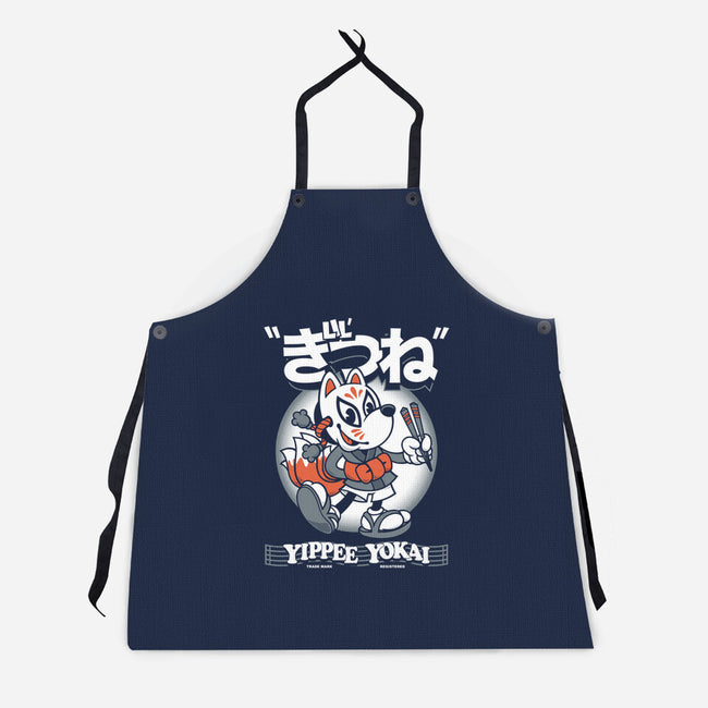 Lil Kitsune-Unisex-Kitchen-Apron-Nemons