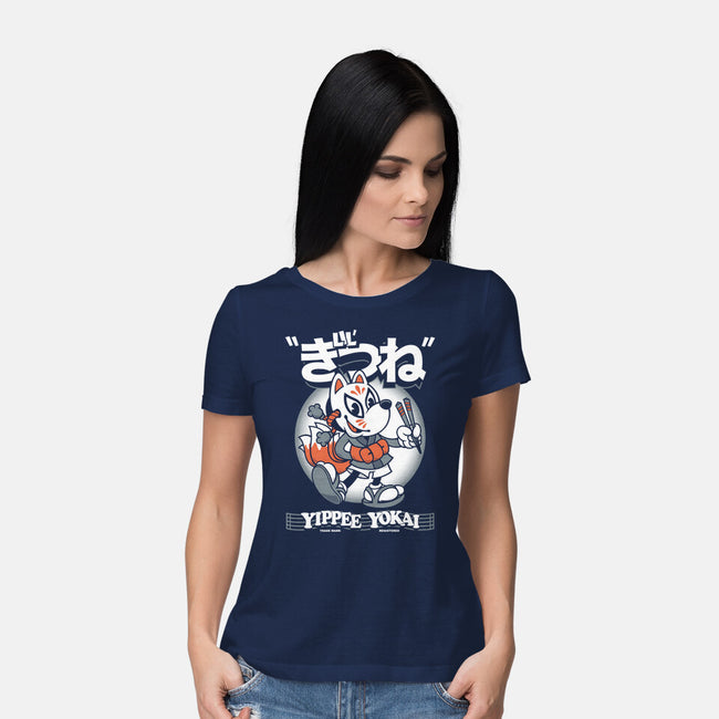 Lil Kitsune-Womens-Basic-Tee-Nemons