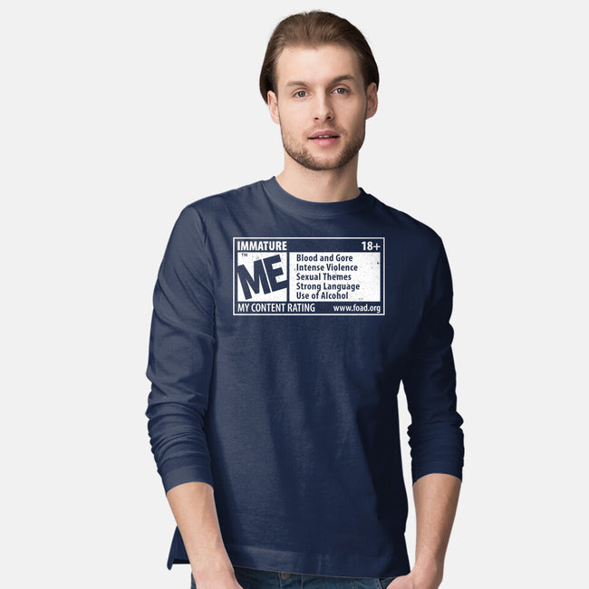 Immature Rating-Mens-Long Sleeved-Tee-Nemons