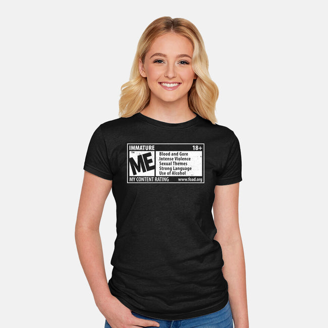 Immature Rating-Womens-Fitted-Tee-Nemons