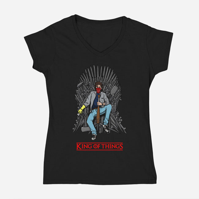 King Of Things-Womens-V-Neck-Tee-Cammerel