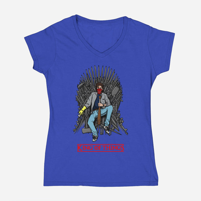 King Of Things-Womens-V-Neck-Tee-Cammerel