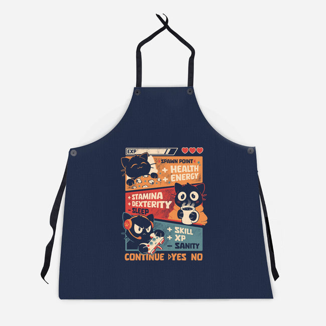 Insert Coin Daily Routine-Unisex-Kitchen-Apron-Heyra Vieira