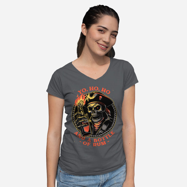 Revolution Pirate Song-Womens-V-Neck-Tee-Studio Mootant