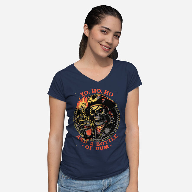 Revolution Pirate Song-Womens-V-Neck-Tee-Studio Mootant