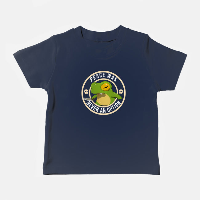 Never An Option Frog-Baby-Basic-Tee-MaxoArt