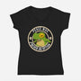 Never An Option Frog-Womens-V-Neck-Tee-MaxoArt