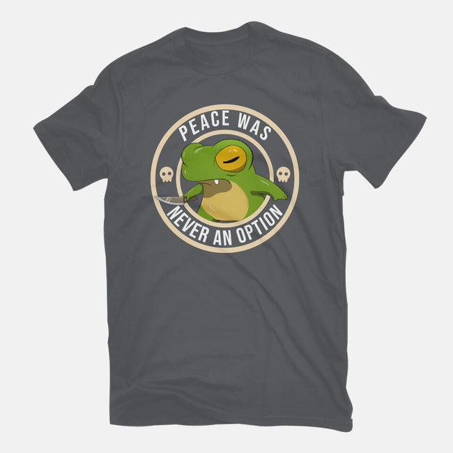 Never An Option Frog-Womens-Fitted-Tee-MaxoArt