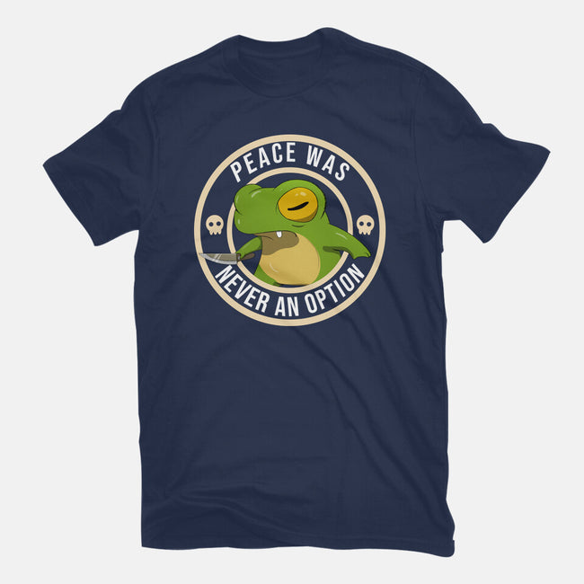 Never An Option Frog-Womens-Basic-Tee-MaxoArt