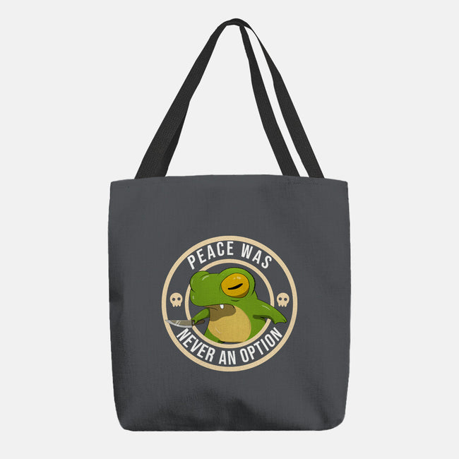 Never An Option Frog-None-Basic Tote-Bag-MaxoArt