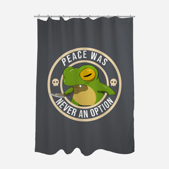 Never An Option Frog-None-Polyester-Shower Curtain-MaxoArt