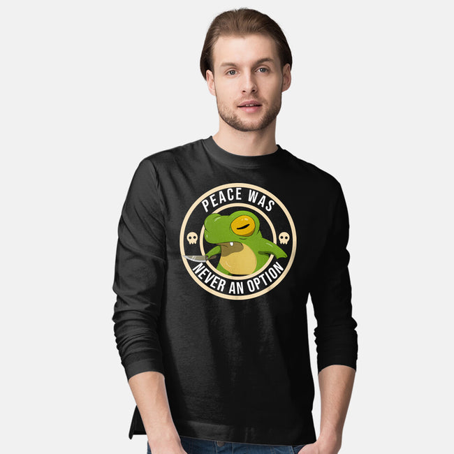 Never An Option Frog-Mens-Long Sleeved-Tee-MaxoArt