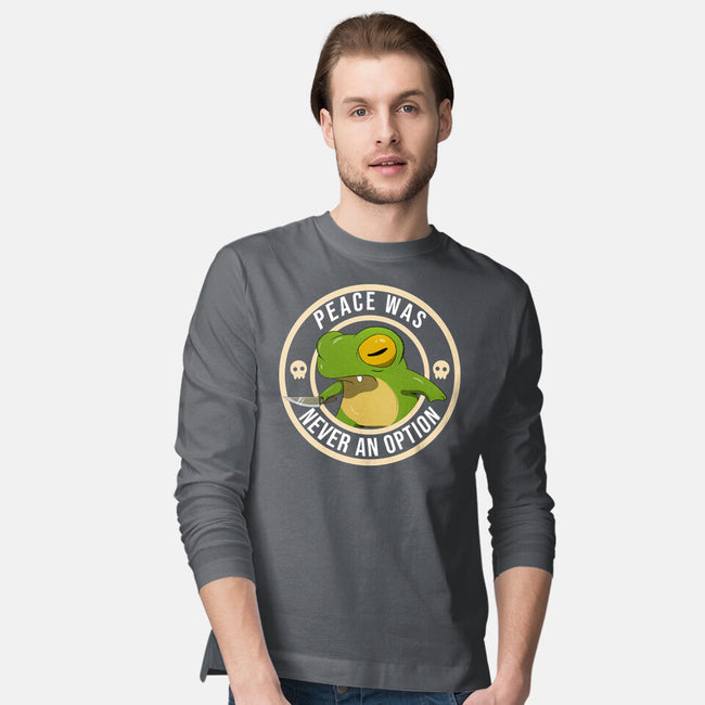 Never An Option Frog-Mens-Long Sleeved-Tee-MaxoArt