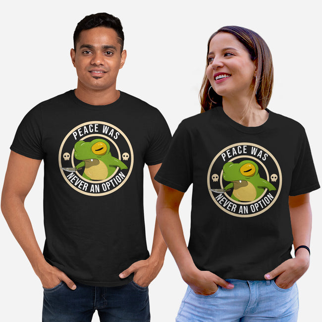 Never An Option Frog-Unisex-Basic-Tee-MaxoArt