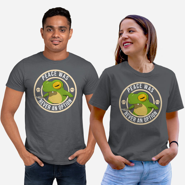 Never An Option Frog-Unisex-Basic-Tee-MaxoArt