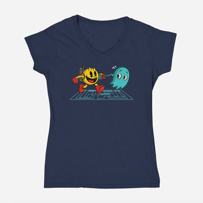 Pac-Busters-Womens-V-Neck-Tee-Herk Up Tees