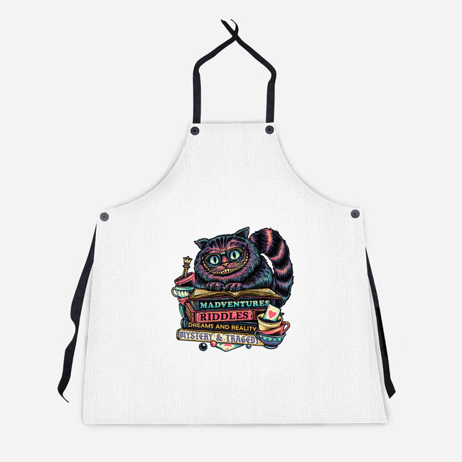 Bookish Cat-Unisex-Kitchen-Apron-glitchygorilla