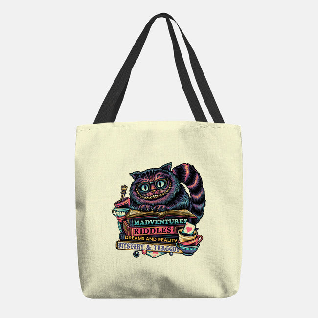 Bookish Cat-None-Basic Tote-Bag-glitchygorilla