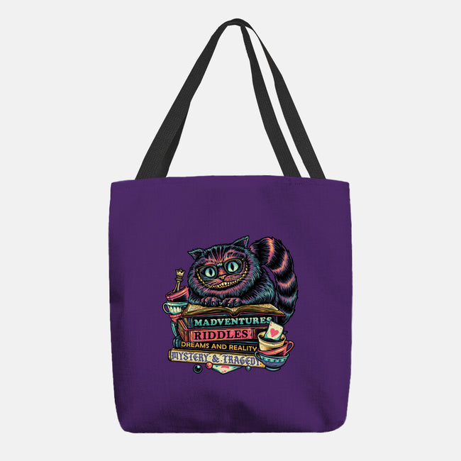 Bookish Cat-None-Basic Tote-Bag-glitchygorilla