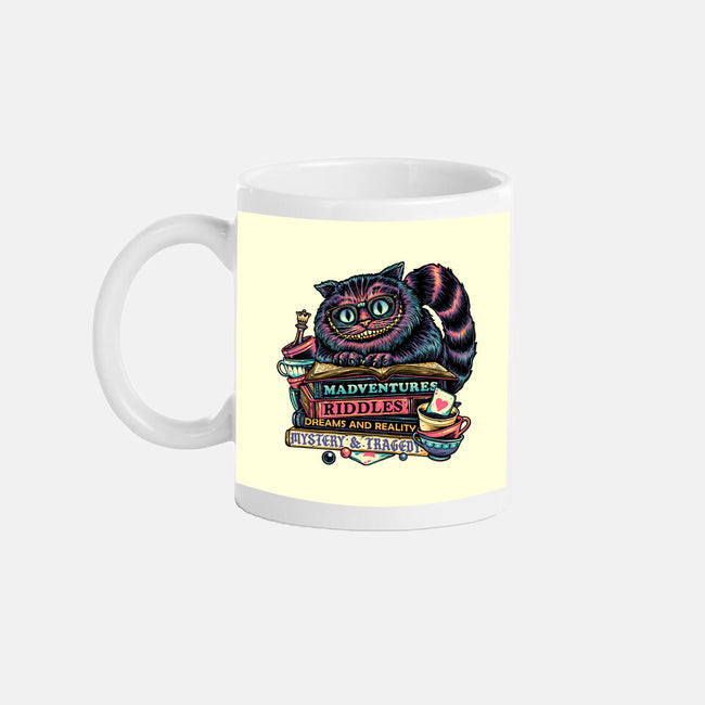 Bookish Cat-None-Mug-Drinkware-glitchygorilla