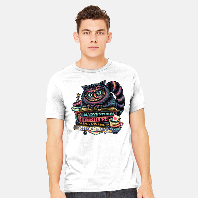 Bookish Cat-Mens-Heavyweight-Tee-glitchygorilla