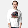 Bookish Cat-Mens-Long Sleeved-Tee-glitchygorilla