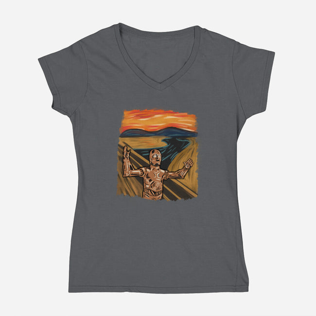 Screambot-Womens-V-Neck-Tee-nickzzarto