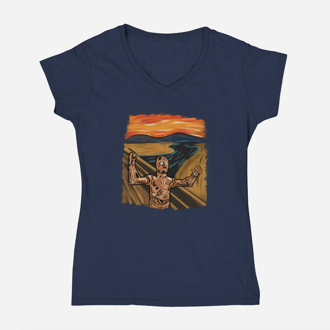 Screambot-Womens-V-Neck-Tee-nickzzarto