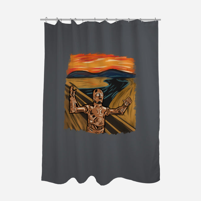 Screambot-None-Polyester-Shower Curtain-nickzzarto