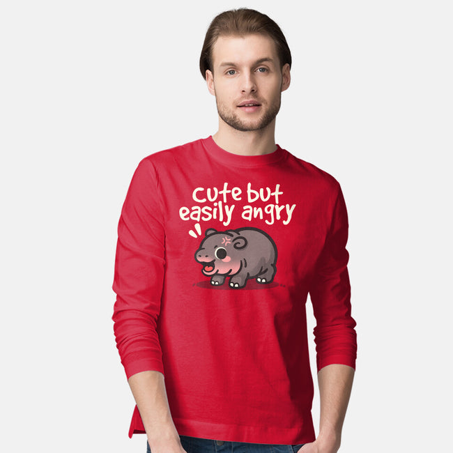 Cute Baby Hippo-Mens-Long Sleeved-Tee-NemiMakeit