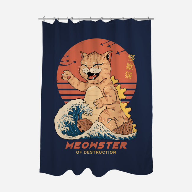 Kaiju Meowster-None-Polyester-Shower Curtain-vp021