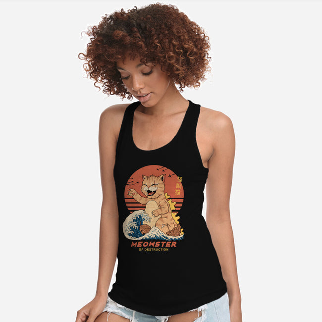 Kaiju Meowster-Womens-Racerback-Tank-vp021