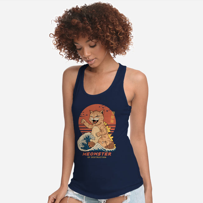 Kaiju Meowster-Womens-Racerback-Tank-vp021