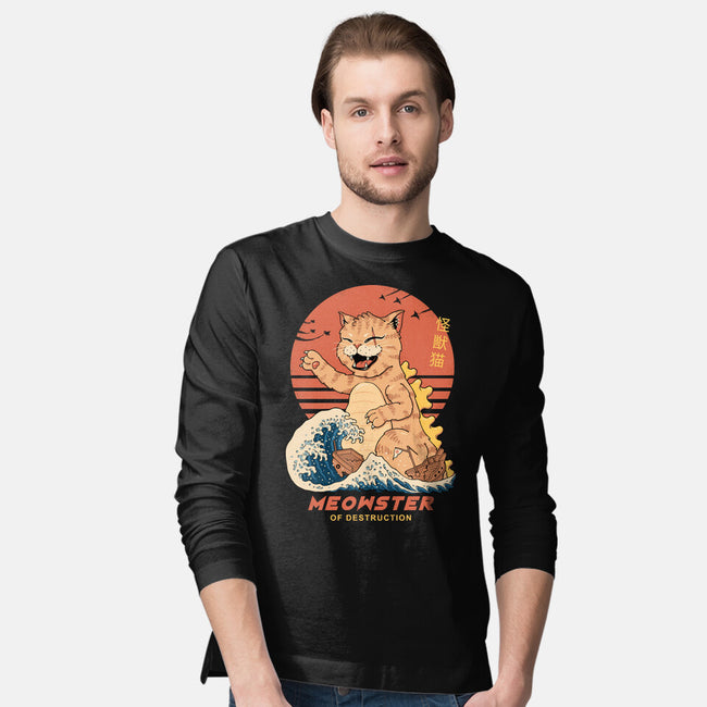 Kaiju Meowster-Mens-Long Sleeved-Tee-vp021