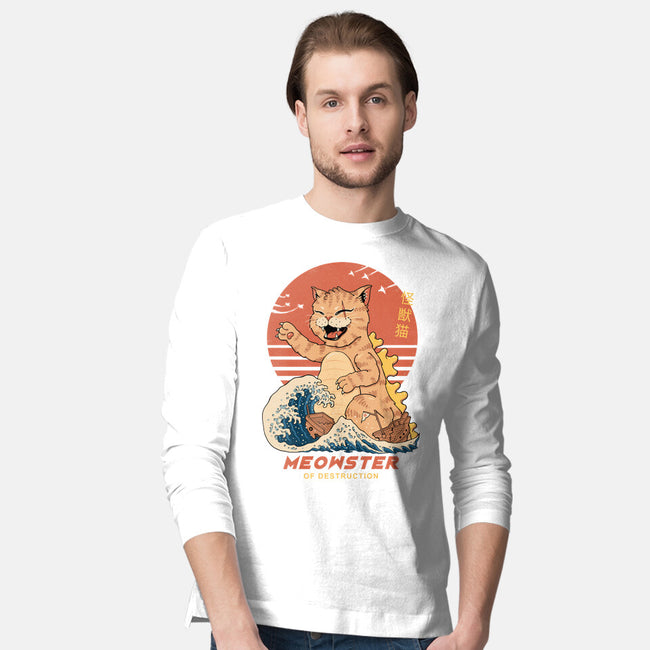 Kaiju Meowster-Mens-Long Sleeved-Tee-vp021