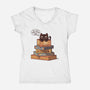 Kitty Games-Womens-V-Neck-Tee-erion_designs