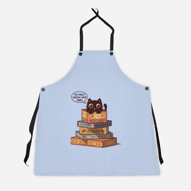 Kitty Games-Unisex-Kitchen-Apron-erion_designs