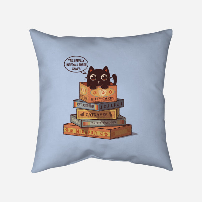 Kitty Games-None-Removable Cover w Insert-Throw Pillow-erion_designs